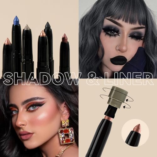 nude Shadow stick Liner Pencil, Long Lasting Waterproof Eyeliner Pencil, Smudge Proof, Matte Finish and shimmering (# 02)