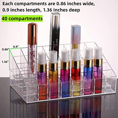 40-Grid Clear Acrylic Lipstick Organizer Holder