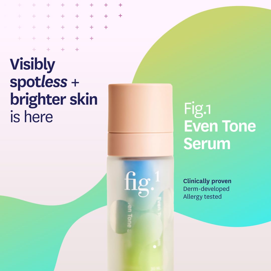 Fig.1 Even Tone Serum, Post-Partum, Acne-Prone & Sensitive Skin, Evens Dark Spots, with Tranexamic Acid & Azelaic Acid, 30ml