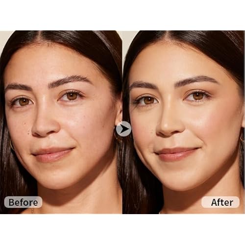 Anti-Dark Spot Liquid Foundation - Collagen Serum Foundation Infused with 2% Niacinamide, High Coverage For A Smooth & Satin Finish, 206 Medium