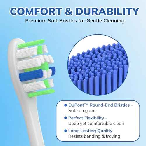 Replacement Toothbrush Heads for Philips Sonicare Replacement Heads, Electric Replacement Brush Head Compatible with Phillips Sonicare Electric Toothbrushes, 16 Pack