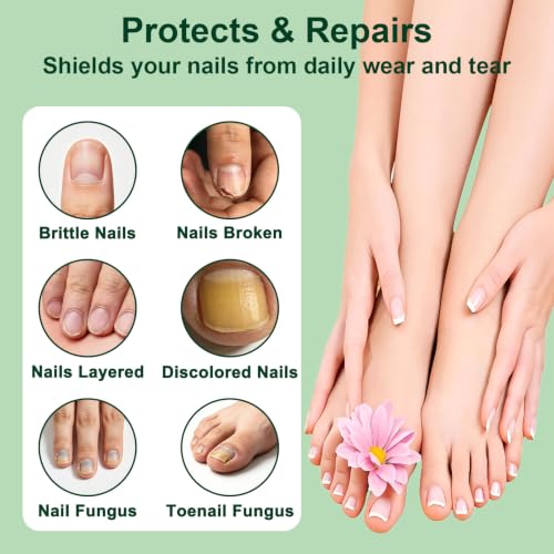 Tea Tree & Ginger Nail Treatment Serum for Weak Brittle Nails - 2 Pack