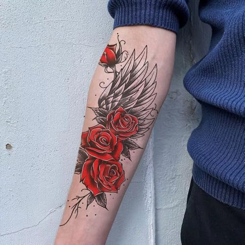 8 Sheets Waterproof Temporary Tattoo Stickers - Floral & Animal Designs