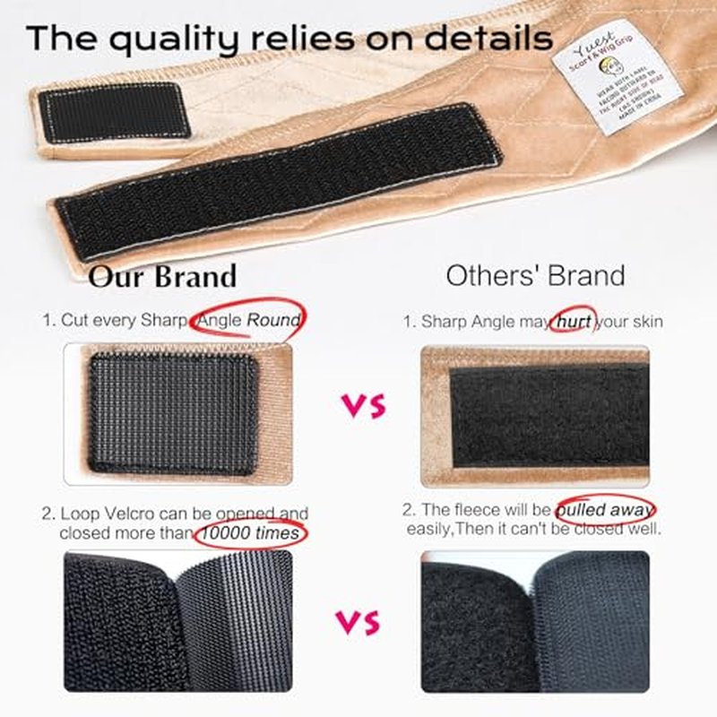 2 Pack Velvet Wig Grip Bands - Adjustable Headband No Slip