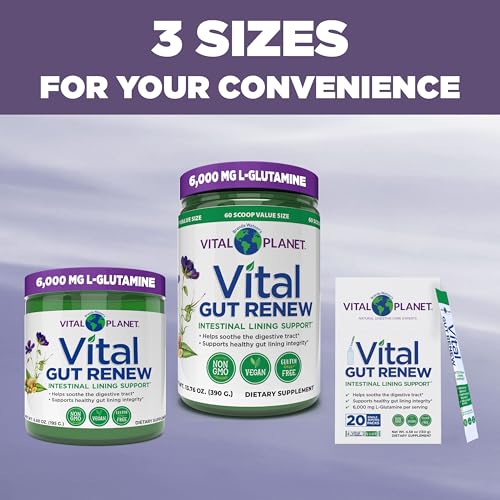 Vital Gut Renew Leaky Gut Powder - L-Glutamine 6000mg