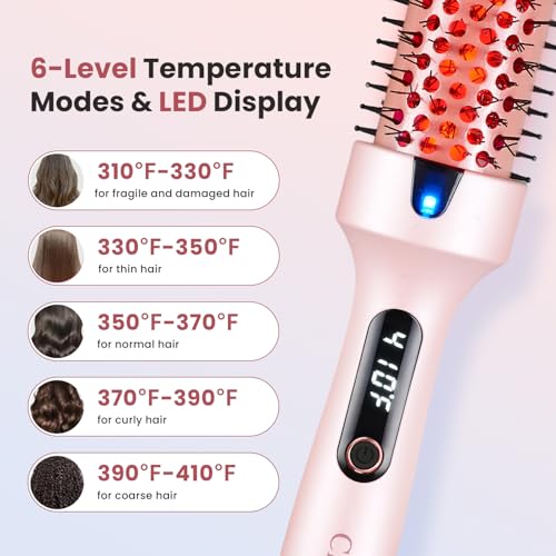 CHIKYO Heated Round Brush 38mm Negative Ion Blowout Styler
