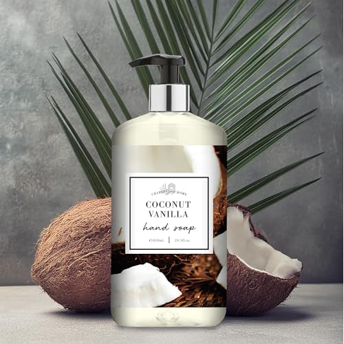 Charleston Home Hand Soap Collection, Wild Lavender, Lemon Verbena, Coconut Vanilla Hand Soap, 24.5 fl oz set of 6, Home and Body Company