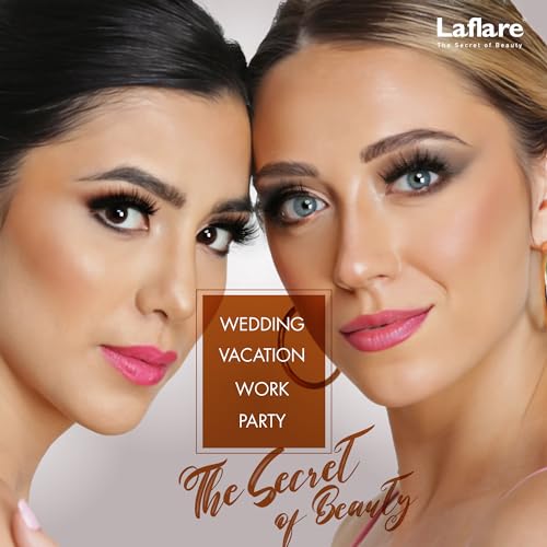 Laflare 25MM Silk Mink False Eyelashes - 5 Pairs Reusable 3D Lashes