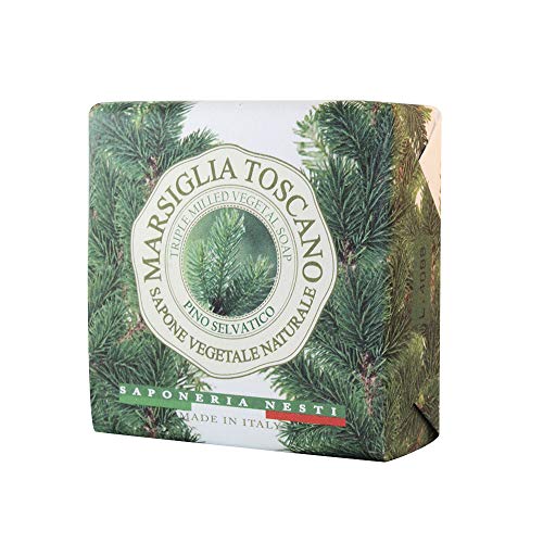 Saponeria Nesti Firenze: Marsiglia Toscano"Pino Selvatico" Triple Milled Vegetal Soap, Wild Pine, 200g/7oz