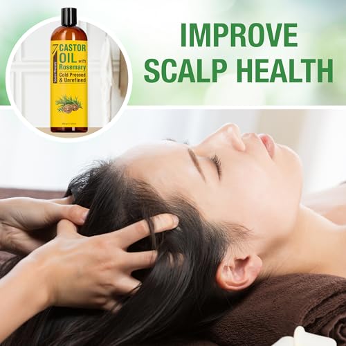 Seven Minerals Cold Pressed Castor Oil with Rosemary 16 fl oz