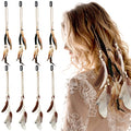 Bencailor 8 Pcs Feather Hair Clips Boho Handmade Extensions