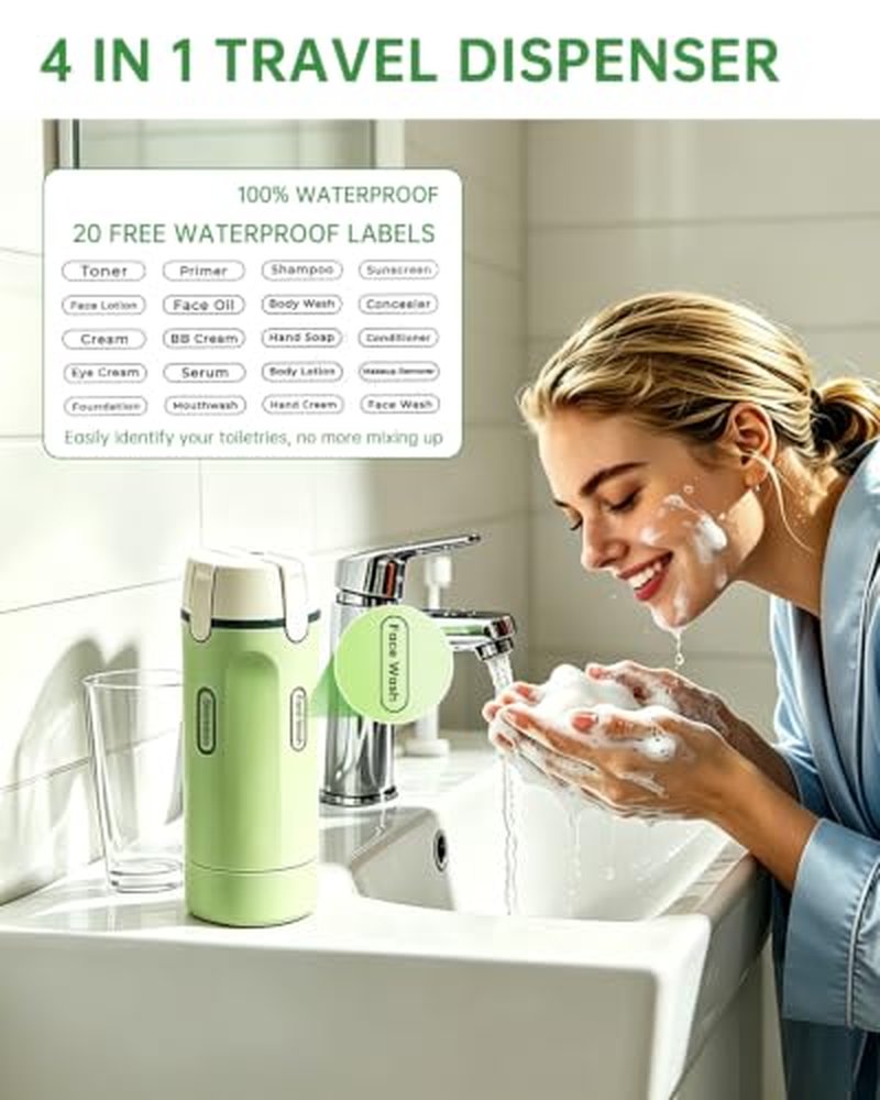 4-in-1 Leak Proof Travel Dispenser Bottle - 30ML Toiletries Container