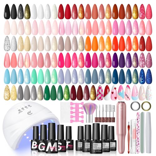 COSCELIA Gel Nail Polish Kit with UV Light & Drill - 35 Colors Starter Set