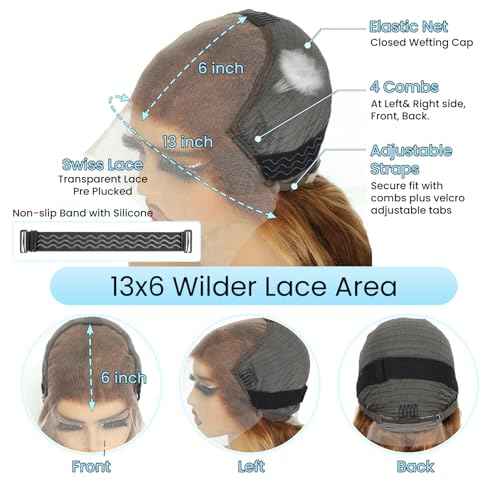 30Inch Highlight Ombre Lace Front Wig Human Hair 13x6 HD Honey Blonde 4/27 Deep Wave Lace Frontal Wigs Glueless Wigs Human Hair Pre Plucked