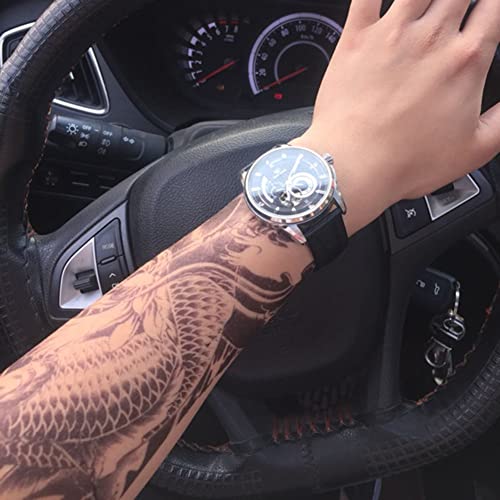 6 Sheets 21x15cm Old School Koi Carp Lucky Golden Fish Arm Leg Temporary Tattoo Stickers Perfect for Parties, Events and More