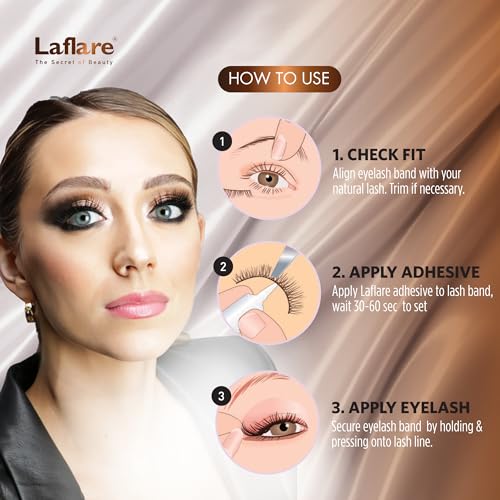 Laflare 25MM Silk Mink False Eyelashes - 5 Pairs Reusable 3D Lashes