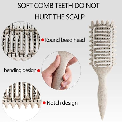 Curl Defining Brush for Curly Hair - Vented Detangling Brush