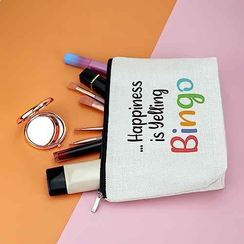 Bingo Lover Gifts for Women Makeup Bag Bingo Game Gifts for Bingos Player Gambler Gift Casino Lover Gift Christmas Birthday Present for Her Friends Travel Cosmetic Pouch