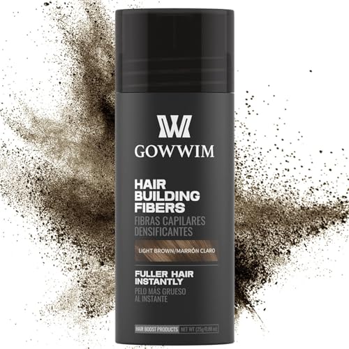 Gowwim Light Brown Hair Fibers 0.88oz Instant Thickening Powder for Thinning Hair