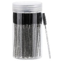 100 Disposable Mascara Wands with Reusable Container - Eyelash Brushes