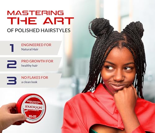 INNOVATION SMOKKIN Strong Hold Hair Gel, Edge Control, Braiding Gel, Locking & Twist Styling Wax, Versatile Styling Locking Gel Applicable To Diverse Hair Types. Delicious Fragrance.