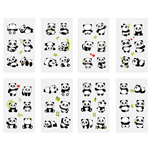 Panda Temporary Tattoos 24 Sheets - Waterproof Party Favors