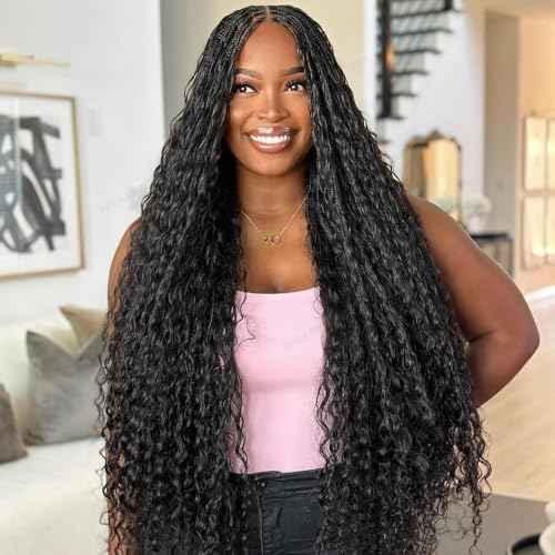 Pre-Divided Curly Bulk Human Hair For Boho Braids Loose Deep Wave Bulk Human Hair For Braiding Double Drawn Extensions (320 Roots)16inch/100g