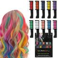 10 Color Hair Chalk Comb Set - Temporary Hair Dye for Kids & Adults