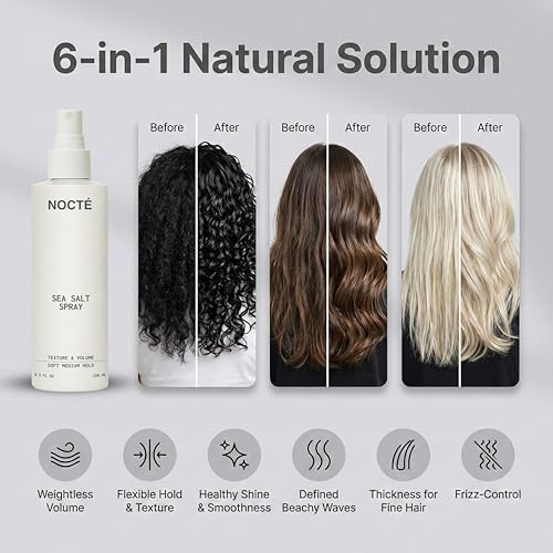NOCTE Sea Salt Spray for Effortless Beach Waves & Volume - 8.5 oz
