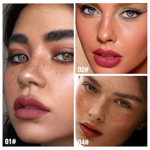 evpct 3Pcs Matte Lip Stain Set - Long Lasting Waterproof Color