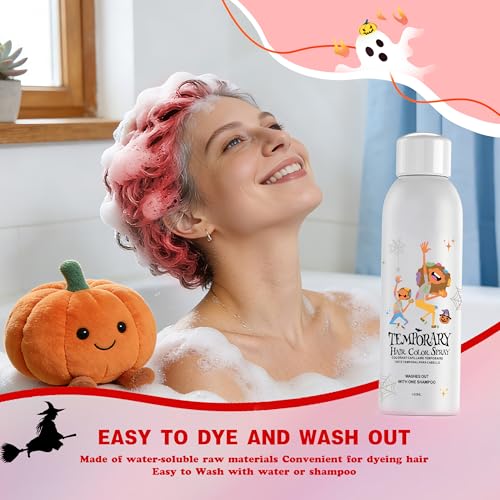 Temporary Hair Color Spray - 10 Vibrant Shades, Washable