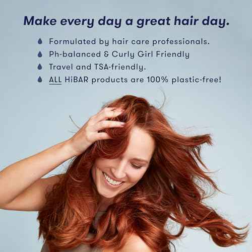 HIBAR - Volumize Shampoo Bar - For Fine & Flat Hair - Add Body, Definition & Volume - With African Dates & Vitamin B5 - Plastic-Free - Soap, Paraben & Sulfate-Free - Color Safe & Vegan -1 Solid Bar