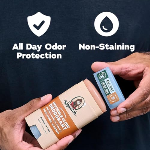 Dr. Squatch Invisible Glide Natural Deodorant for Men, 2-Pack