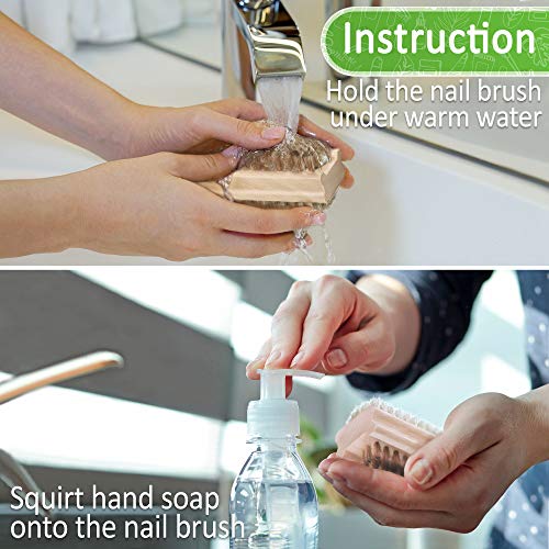 Non-Slip Wooden Two-Sided Nail Brush with Natural Boar Bristles
