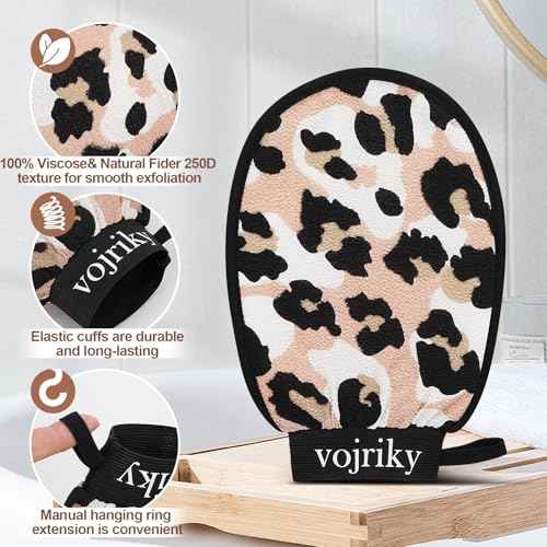 4PCS Durable Body Scrub, Dead Skin Remover & Body Scrubber Exfoliator, Body Exfoliating Gloves for Shower, washcloth exfoliating, exfoliating glove for Smooth Skin