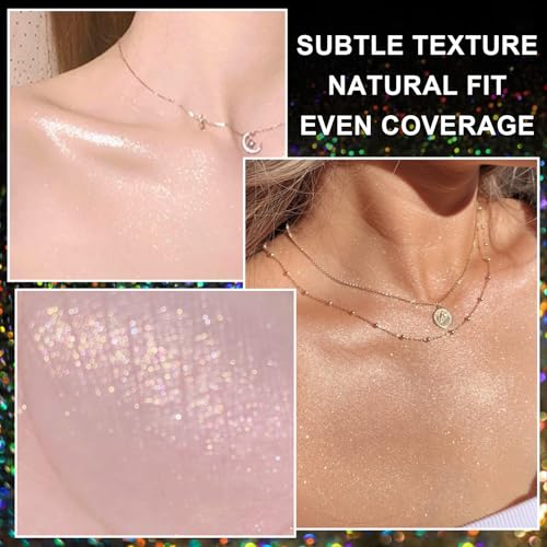 Holographic Body Glitter Spray - Silvery Shiny Shimmer for Hair, Face & Clothes | Quick-Drying, Long-Lasting Glitter Hairspray Temporary Shiny Mist for Festival, Rave, Music Concert, Prom Accessories