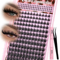 Manga Lash Clusters Kit Thick Eyelash Clusters Kit with Spikes Anime Cluster Eyelash Extensions with Bottom Lashes DIY Volume Individual Lashes Wispy False Eyelashes Kit by Vanssymunlin 10-18mm 204pcs