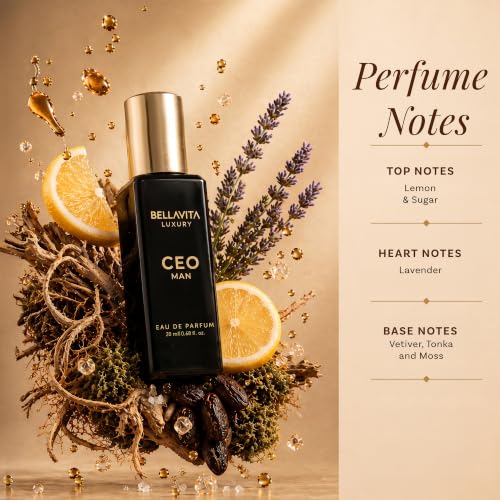 Men's Luxury Perfume Gift Set - 4 Fragrances with Citrus, Woody & Sweet Notes