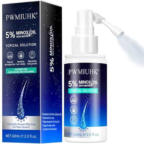 Minoxidil for Men and Women Hair Growth: 5% Minoxidil Spray Hair Regrowth Treatment Serum Stop Hair Thinning and Hair Loss For Stronger Thicker Longer Hair