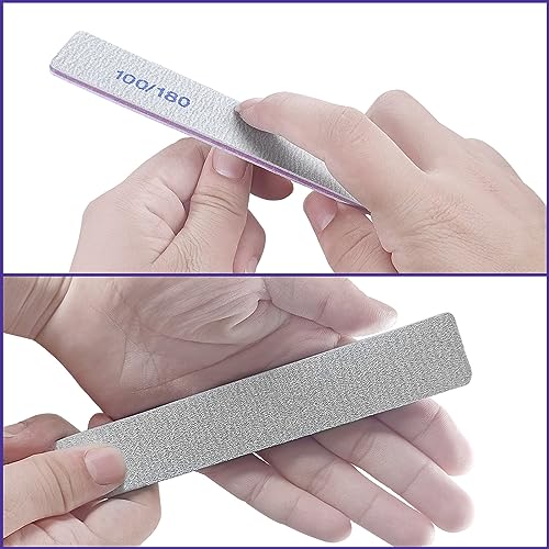 24-Pack Double-Sided Nail Files, 100/180 Grit Emery Boards