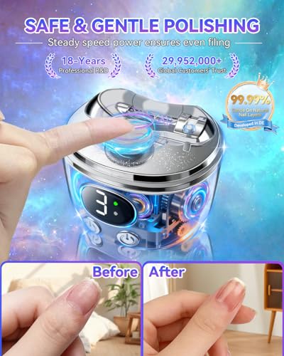 VCNFPRO 2026 Electric Nail Clipper with LED Light & Magnifier