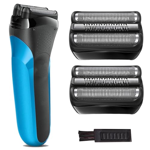 21B Series 3 Replacement Head for Braun Electric Shaver, S3 Wet and Dry Replacement Head Compatible with Braun Series 3 Foil and Cutter 300s, 310s, 3010BT (2 Count)