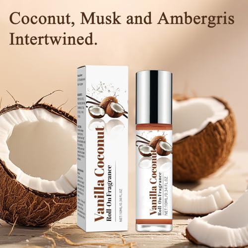 Vanilla Coconut Roll-On Fragrance Oil 10ml - Alcohol-Free Perfume