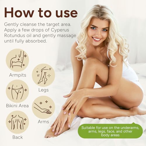 Cyperus Rotundus Oil Roll-On - Natural Hair Reduction Serum 2.02oz