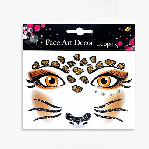 Animal Face Stickers - Leopard Cat Design (2 Sheets)