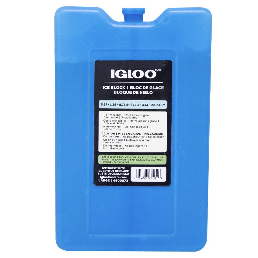 Igloo Maxcold Ice Blocks, Reusable Ice packs for Coolers, Freezer Pack, Cold Packs for Coolers, Long lasting Ice Blocks