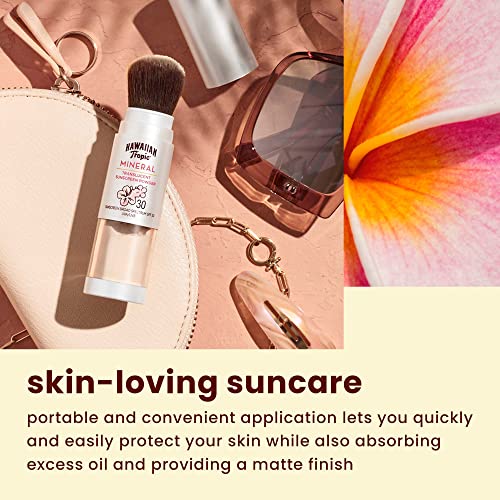 Hawaiian Tropic Mineral Powder Sunscreen Brush, SPF 30 | for Face, Brush On Translucent Sunscreen, & Weightless Hydration Lotion Sunscreen for Face SPF 30, 1.7oz