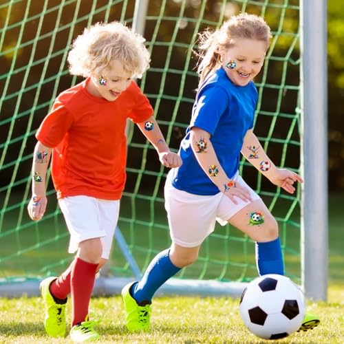 80 PCS Soccer Temporary Tattoos for Kids – 10 Sheets