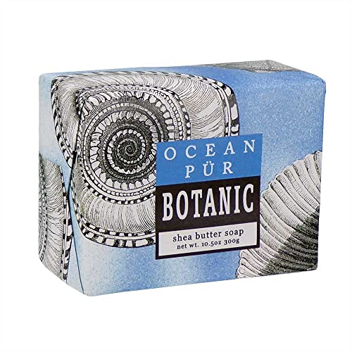 Greenwich Bay Vegan Natural Botantical Shea Butter Bar Soap, French Milled Triple Milled, Essential Oils, 6.35 ounces (Ocean Pur)