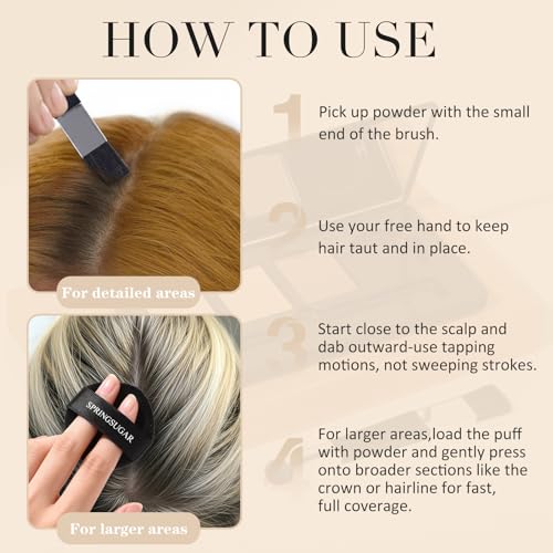 Root Touch Up Hair Color Powder for Gray Coverage & Root Camouflage